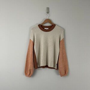 Madewell Colorblock Payton Pullover Sweater in Coziest Yarn Size XS
